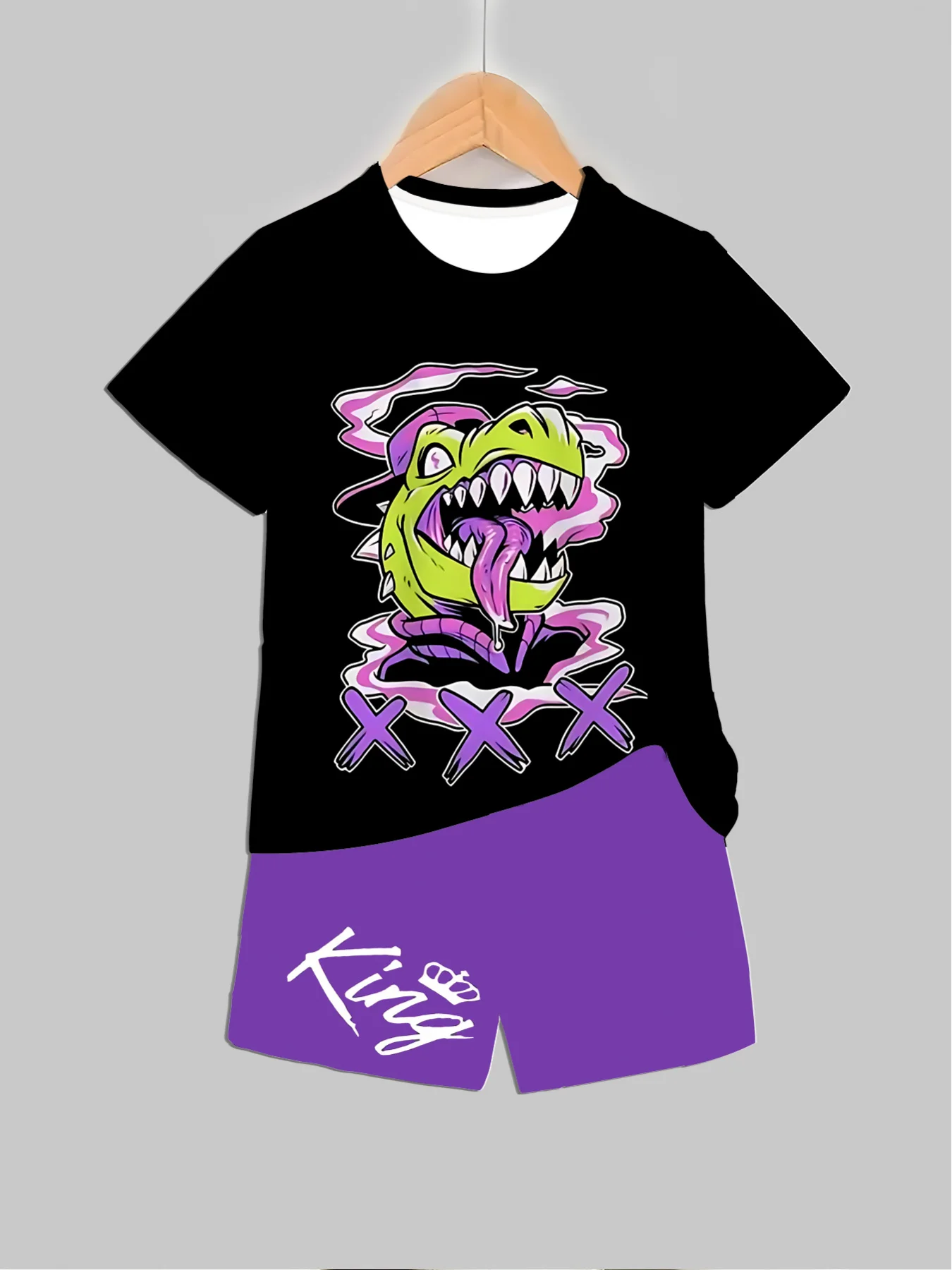 Summer Clothing Baby Girl - Pakaian Bermotif Dinosaurus Baru Atasan +