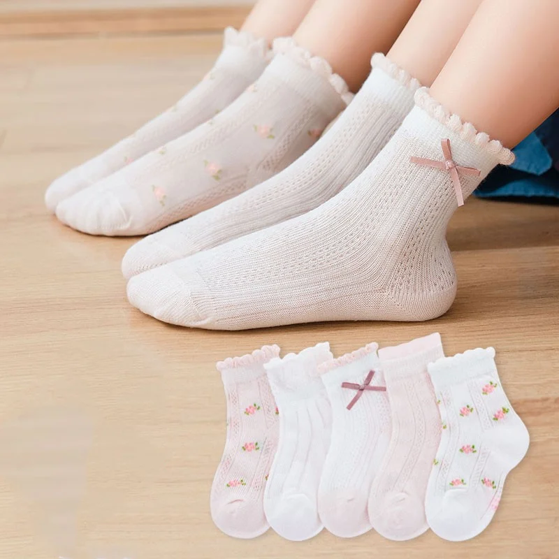 Summer Clothing Baby Girl - Kaus Kaki Anak-anak 5 Pasang/Lot Kaus