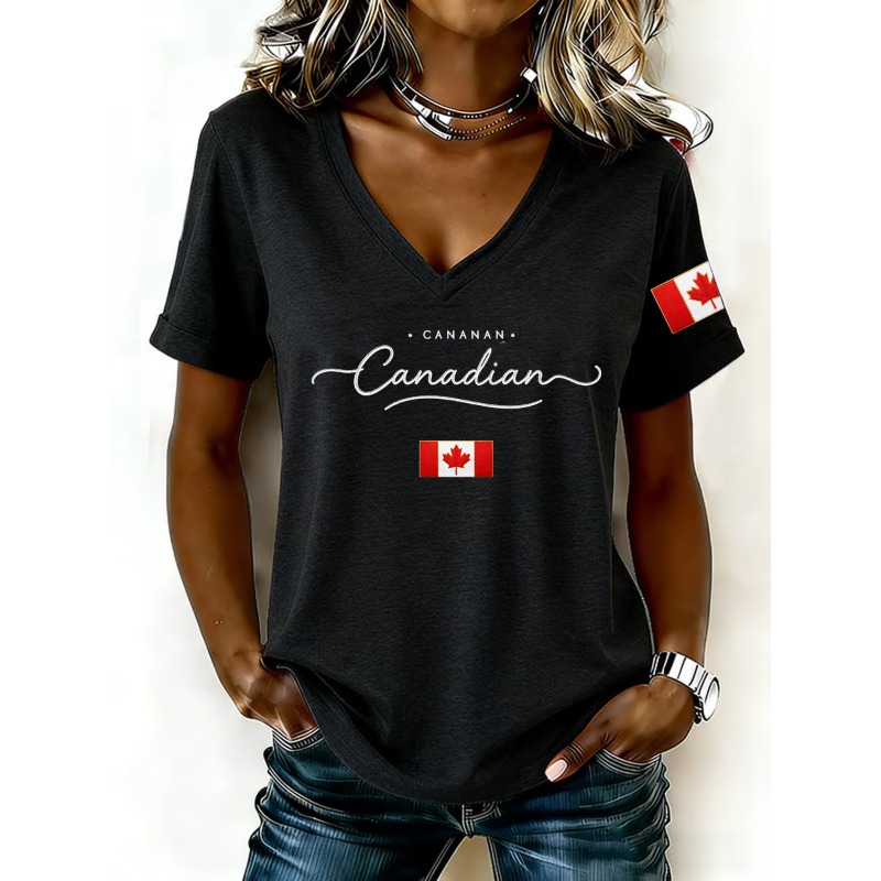 Kaus Wanita Gambar Bendera Nas - Summer Clothing Women Canada ulasan dan harga